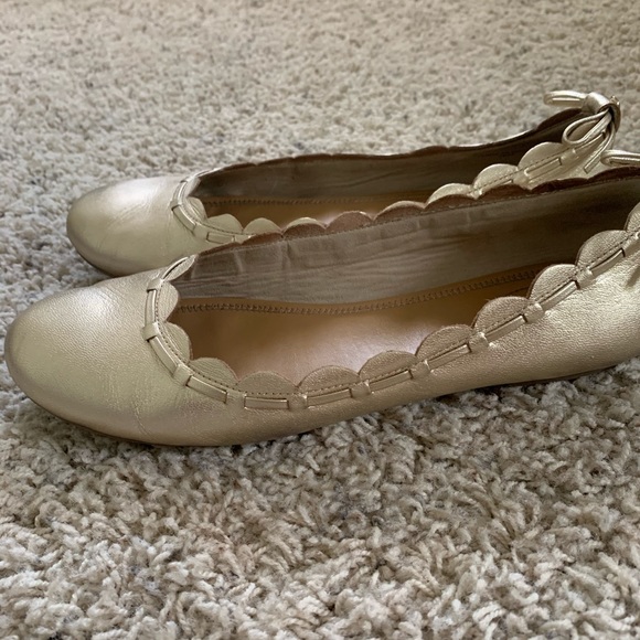 Gold Jack Rogers flats - Picture 4 of 4